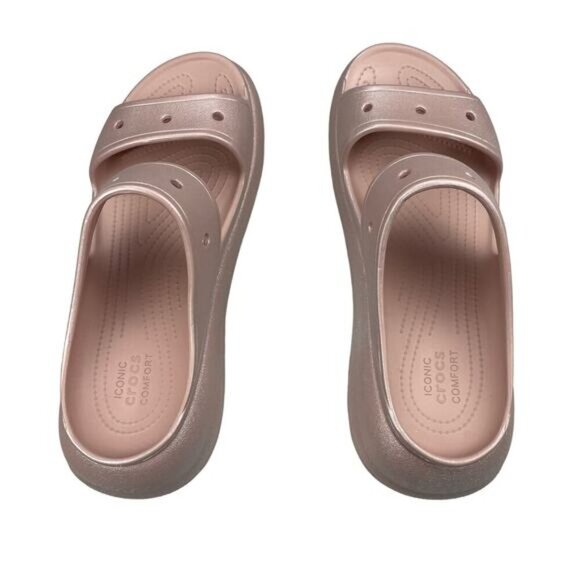 NWOT CROCS Classic Men's Crush Shimmer Pink Clay Sz 12 - Picture 6 of 10
